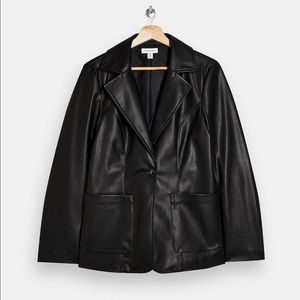 PU Leather blazer jacket Topshop - brand new condition